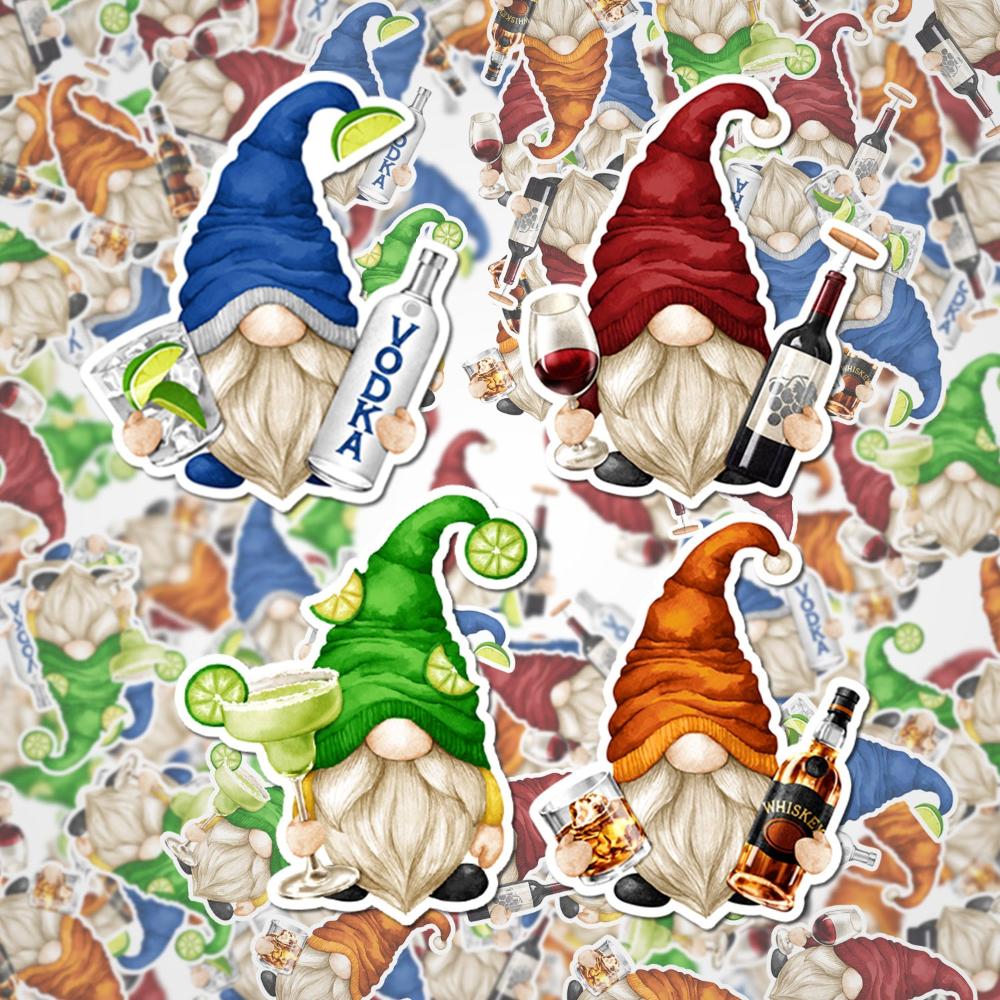 DIE CUT | Drinking Gnomes | GNOME STICKERS