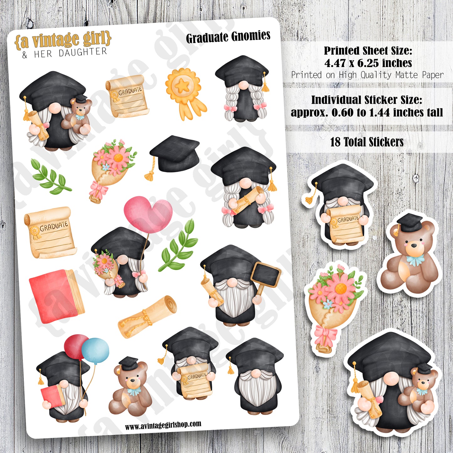 GNOMES | Graduate Gnomies | Deco Sticker Sheet