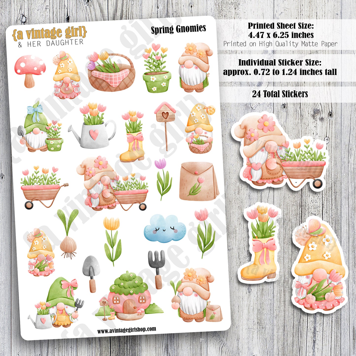 GNOMES | Spring Gnomies | Deco Sticker Sheet