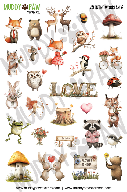 Valentine Woodlands | STICKER SHEET
