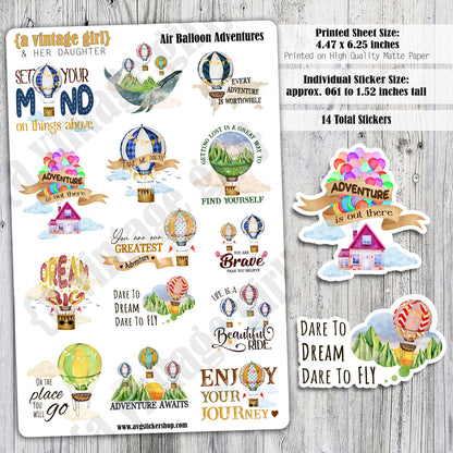 Air Balloon Adventures | STICKER SHEET