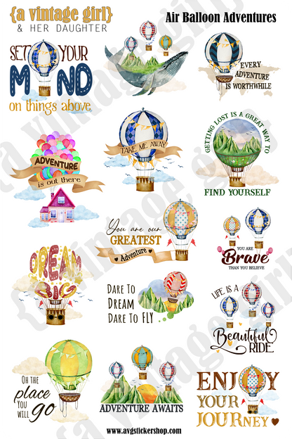 Air Balloon Adventures | STICKER SHEET