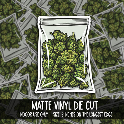 DIE CUT | Bag of Weed | INDOOR USE ONLY