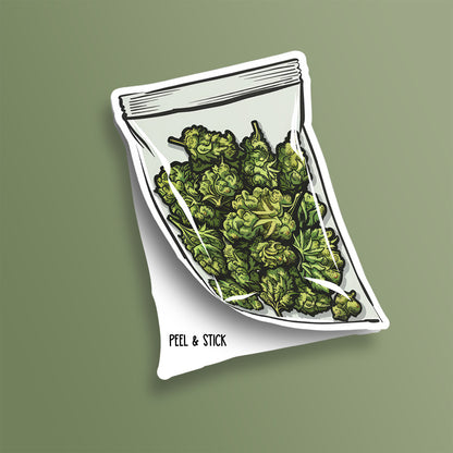 DIE CUT | Bag of Weed | INDOOR USE ONLY