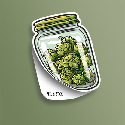 DIE CUT | Jar of Weed | INDOOR USE ONLY