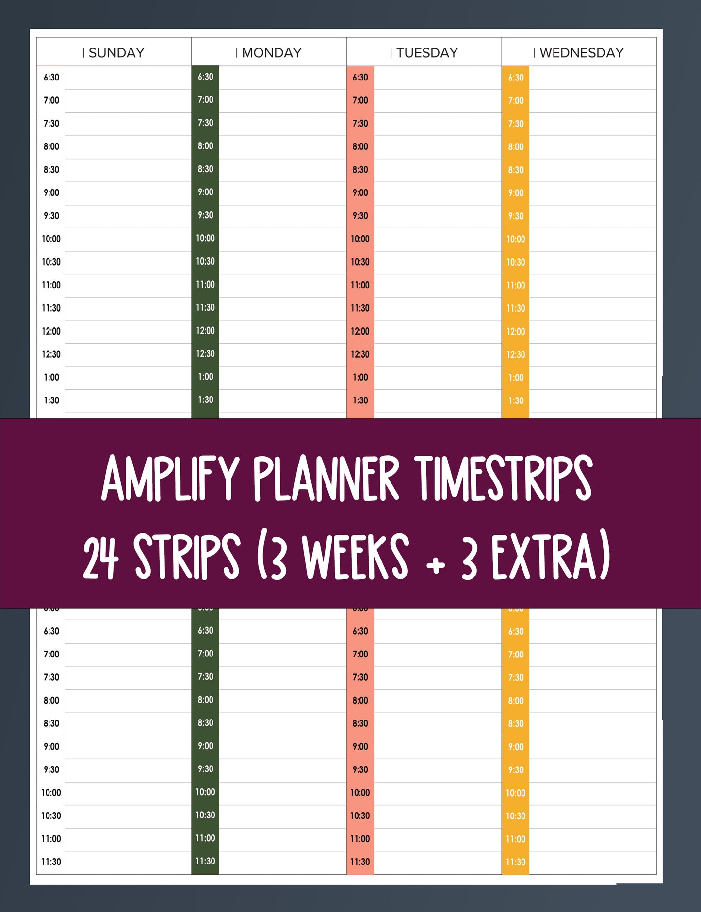 AMPLIFY | TIMESTRIPS | VERTICAL WEEKLY